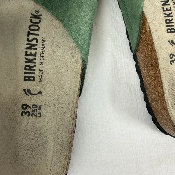 BirkenstockSienna Shimmer Suede Sandals, soft footbed, EU 39 NEW without box